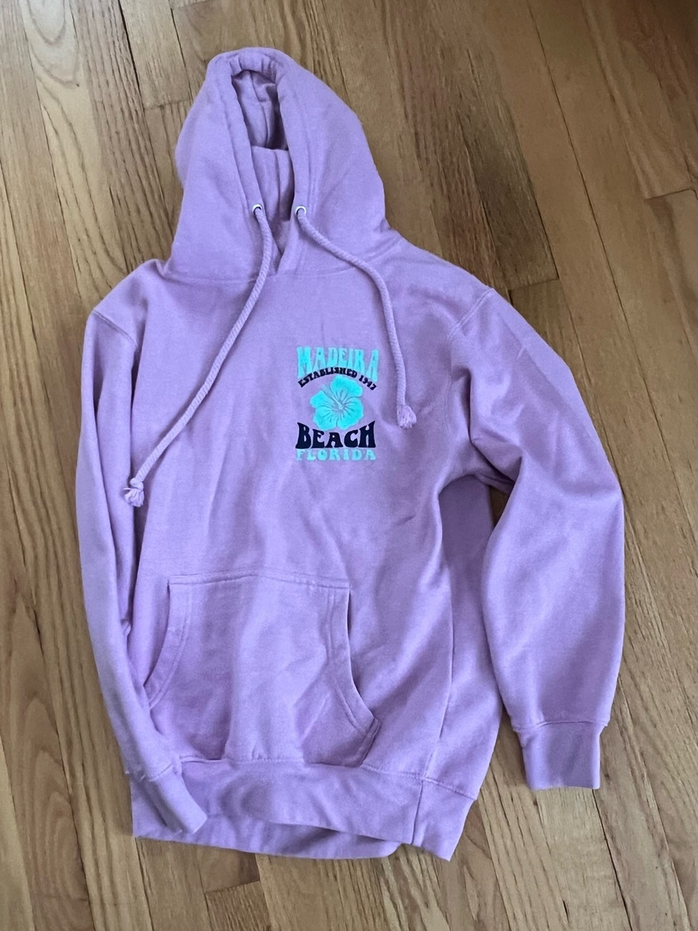 Lavender Madeira Beach Graphic Pullover Hoodie
